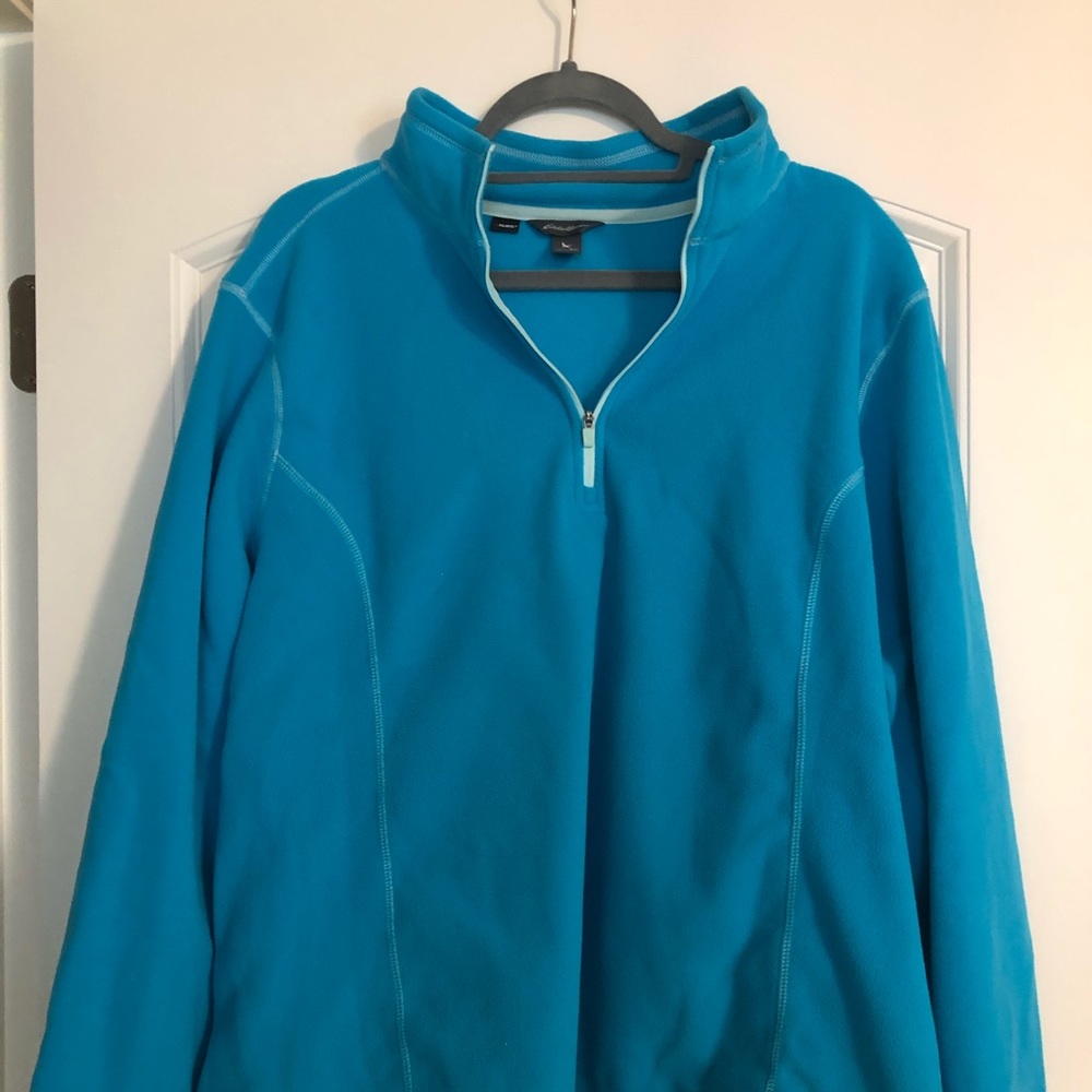 Turquoise quarter zip fleece